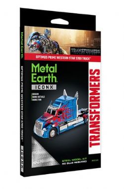 METAL EARTH - ICONX -TRANSFORMERS - CAMION WESTERN STAR 5700 D'OPTIMUS PRIME